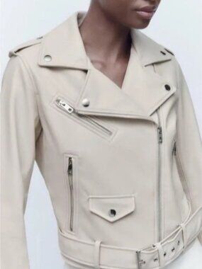 Zara Faux Leather Biker Jacket